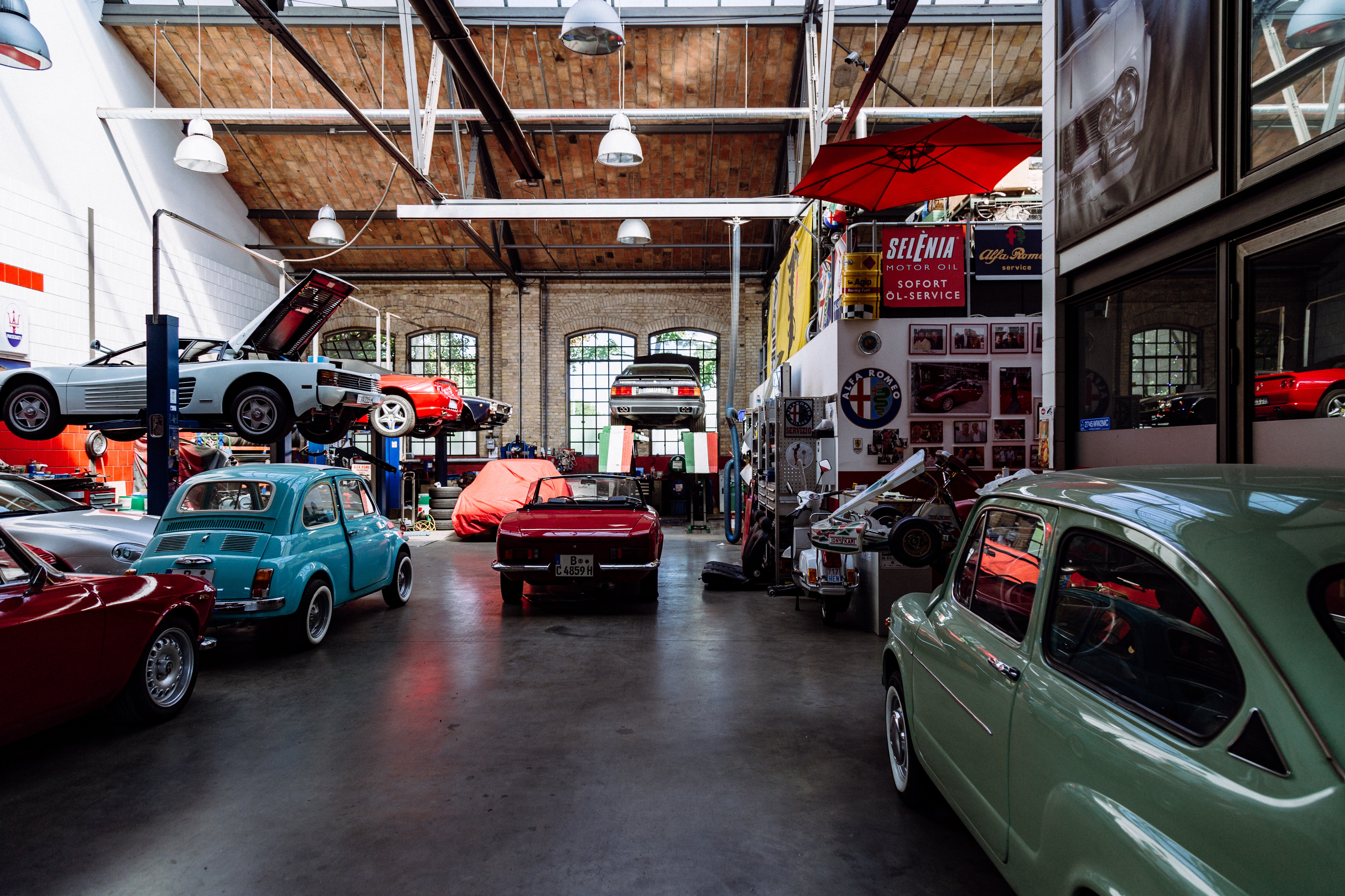 cool Cars in a garage